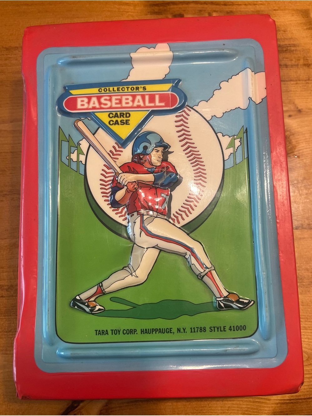 VINTAGE COLLECTORS BASEBALL CARD CASE TARA TOY CORP 1987 WITH VINTAGE CARDS